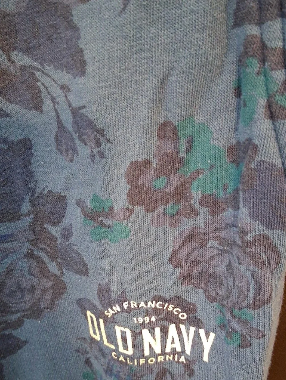Old Navy Girls Blue Floral Paisley Jogger Sweatpants Size L (10-12